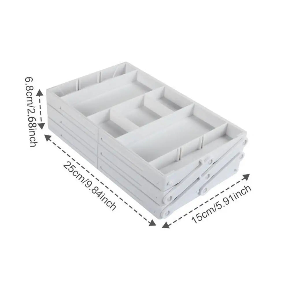 2/3 Tier Drawer Organizer Multi Level C-ollapsible Expandable Desk Organizer Trays For Office Supplies Kitchen Gadgets Utensils