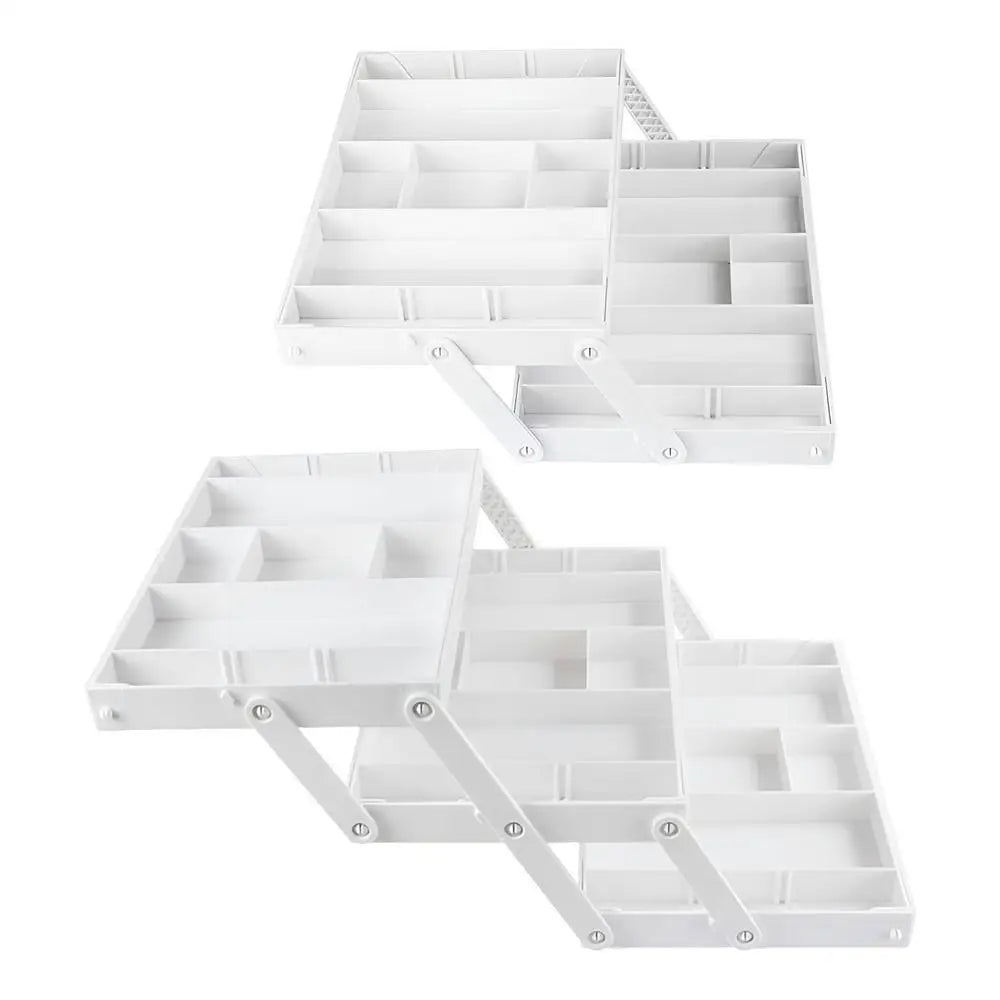 2/3 Tier Drawer Organizer Multi Level C-ollapsible Expandable Desk Organizer Trays For Office Supplies Kitchen Gadgets Utensils